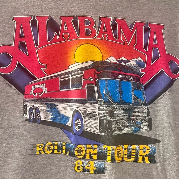 vintage band tee Shirts Vintage Alabama Roll On Tour 984 Band Tee